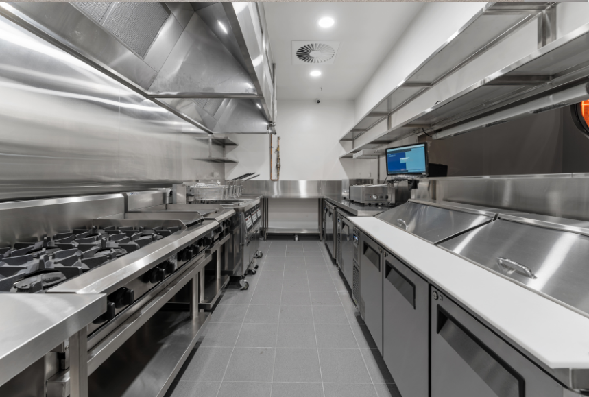 photo of a brand new commercial kitchen fitout